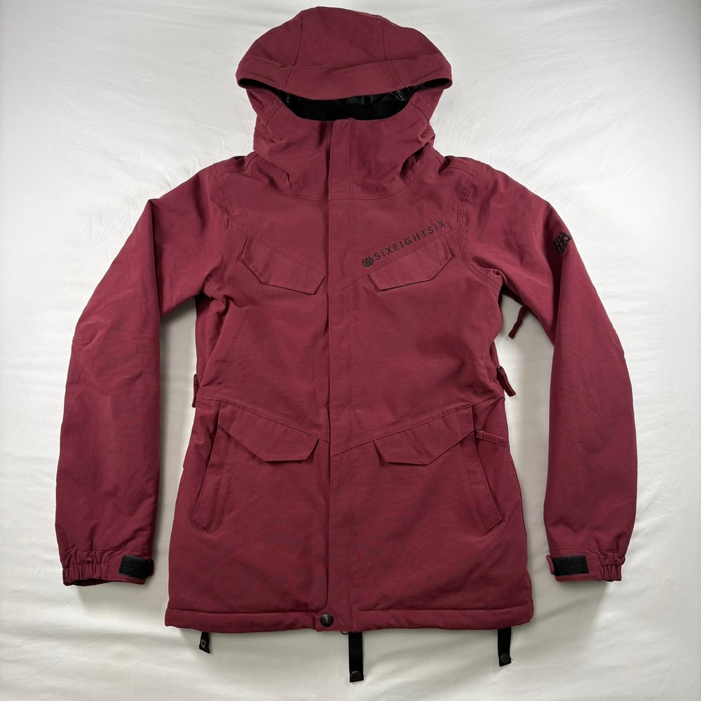 686 Annex Snowboard Jacket Womens S Waterproof Insulated Maroon Gorpcore KCR905